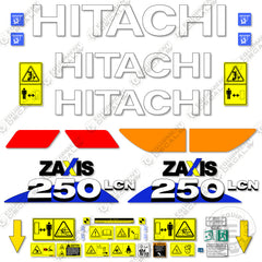 Fits Hitachi 250LCN-6 Decal Kit ZAxis Excavator