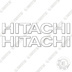 Fits Hitachi Boom Logo Decal Kit Excavator (40" Long)