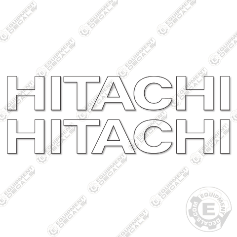 Fits Hitachi Boom Logo Decal Kit Excavator (40" Long)