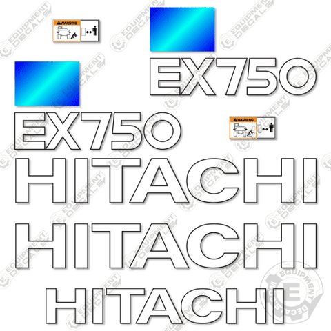 Fits Hitachi EX750 Decal Kit Excavator