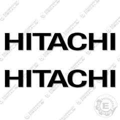 Fits Hitachi Boom Logo Decal Kit Excavator (40" Long Black)