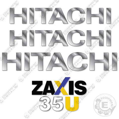 Fits Hitachi 35U Decal Kit ZAxis Excavator
