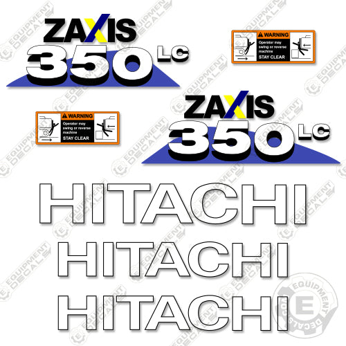 Fits Hitachi 350 LC Z-Axis Decal Kit