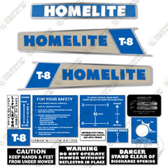 Fits Homelite T-8 Decal Kit Riding Mower