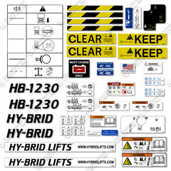 Fits Hybrid HB1230 Decal Kit Scissor Lift