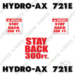 Fits Hydro-Ax 721E Decal Kit Mower Mulcher Replacement Stickers
