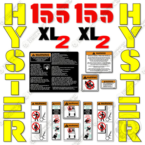 Fits Hyster 155 XL2 Decal Kit Forklift