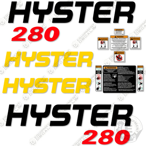 Fits Hyster 280 Decal Kit Forklift