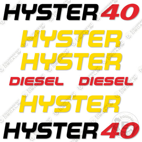Fits Hyster 40 Decal Kit Forklift (NO WARNINGS)