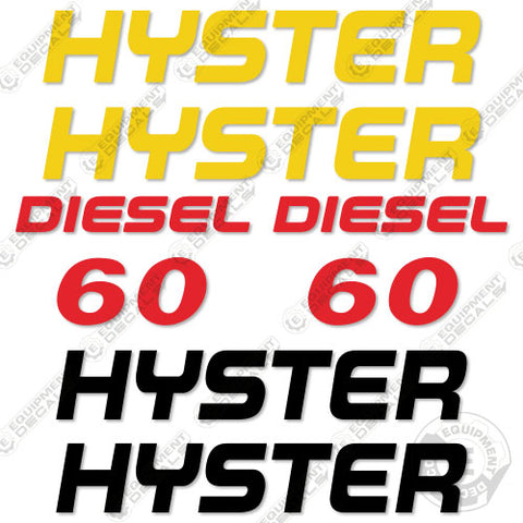 Fits Hyster 60 Decal Kit Forklift (No Warnings)