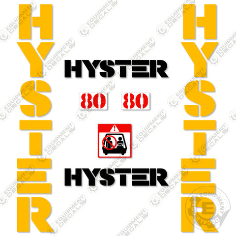 Fits Hyster 80 Decal Kit Forklift