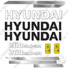Image of Hyundai 260NLC-9A Decal Kit Excavator - Aftermarket Kit