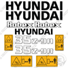 Image of Hyundai 35Z-9A Decal Kit Excavator - Aftermarket Kit