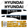 Image of Hyundai HL730-9A Decal Kit Wheel Loader - Aftermarket Kit