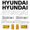 Image of Hyundai 80CR-9A Decal Kit Excavator - Aftermarket Kit