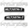 Image of Hyundai HL730TM-7 Decal Kit Wheel Loader - Aftermarket Kit