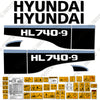 Image of Hyundai HL740-9 Decal Kit Wheel Loader - Aftermarket Kit