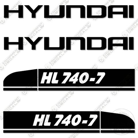 Fits Hyundai HL740TM-7 Decal Kit Wheel Loader