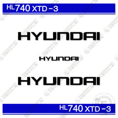 Fits Hyundai HL740XTD-3 Decal Kit Wheel Loader