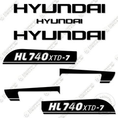 Fits Hyundai HL740XTD-7 Decal Kit Wheel Loader
