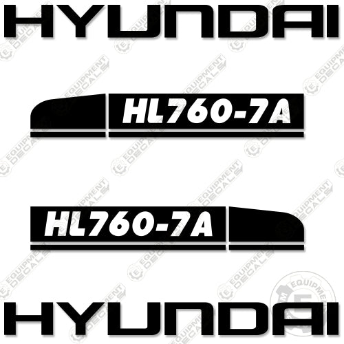 Fits Hyundai HL760-7A Decal Kit Wheel Loader