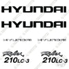 Image of Hyundai 210LC-3 Decal Kit Excavator Robex - Aftermarket Kit
