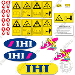 Fits IHI 15NX Decal Kit Mini Excavator