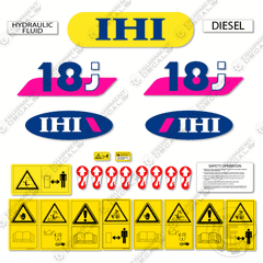 Fits IHI 18J Decal Kit Mini Excavator