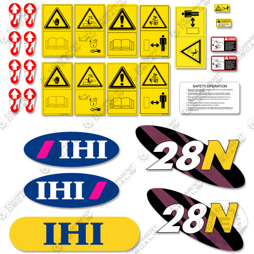 Fits IHI 28N Decal Kit Mini Excavator