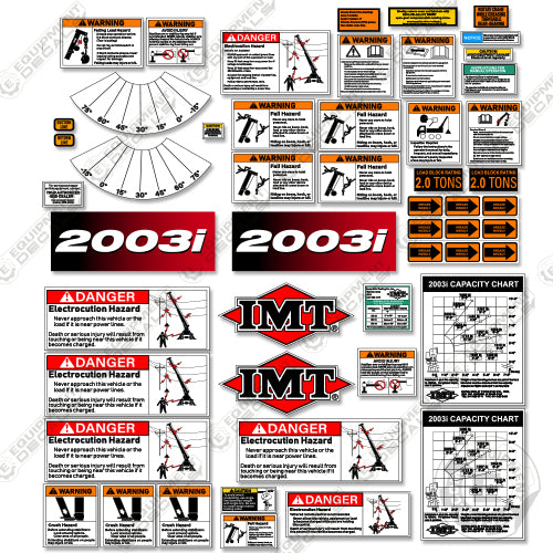 Fits IMT 2003i Decal Kit Full Safety Set with Logos