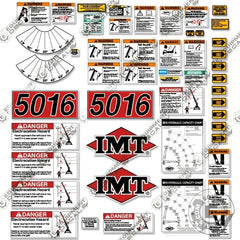 Fits IMT 5016 Decal Kit Full Safety Decal Kit with Logos