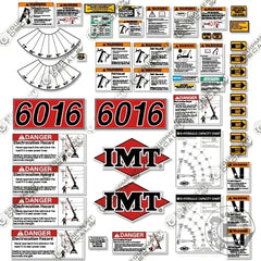 Fits IMT 6016 Decal Kit Full Safety Decal Kit with Logos