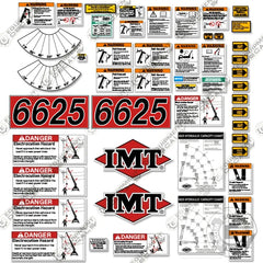 Fits IMT Crane Truck 6625 Decal Kit (Full Safety with Logos)