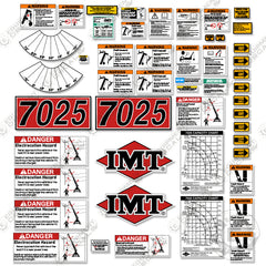 Fits IMT 7025 decal Kit Crane Truck Full Safety
