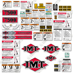 Fits IMT 7500 Decal Kit With Safety Stickers - Crane Truck (30 FT Version)