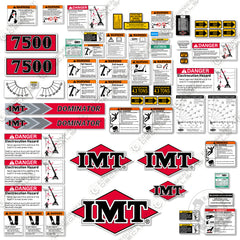 Fits IMT 7500 Decal Kit With Safety Stickers - Crane Truck (22 FT Version)