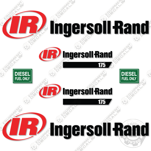Fits Ingersoll-Rand 175 Decal Kit Skid Mounted Compressor – Equipment ...