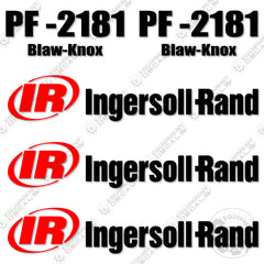 Fits Ingersoll Rand PF-2181 Decal Kit Paver
