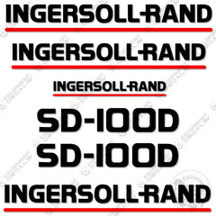 Fits Ingersoll-Rand SD-100D Decal Kit Roller (OLDER STYLE)