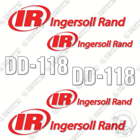 Fits Ingersoll-Rand DD-118 Decal Kit Vibratory Roller