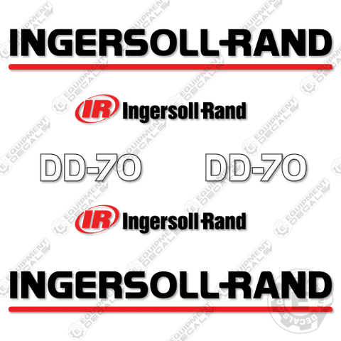 Fits Ingersoll-Rand DD-70 Decal Kit Roller