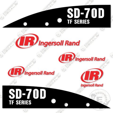 Fits Ingersoll-Rand SD-70D Decal Kit Compactor
