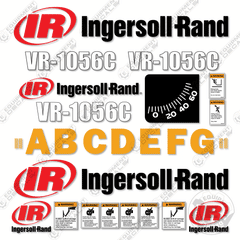 Fits Ingersoll Rand VR-1056C Decal Kit Telehandler Forklift