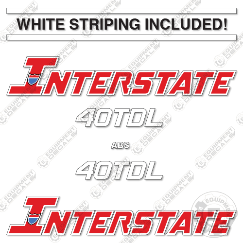 Fits Interstate 40TDL Decal Kit (Set of 2) – Equipment Decals