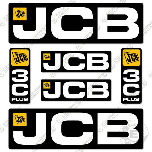 Fits JCB 3C+ Decal Kit Backhoe (New Style)