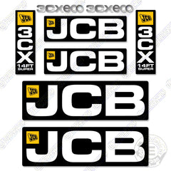 Fits JCB 3CX 14FT Super Decal Kit Backhoe