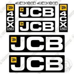 Fits JCB 4CX 14FT Super Decal Kit Backhoe