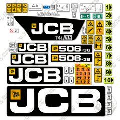 Fits JCB 506-36 (T4i 3B) Decal Kit Telehandler