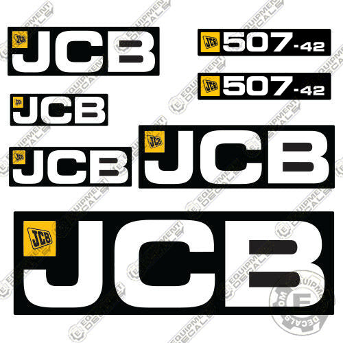 Jcb Telehandler Boom Sticker Fits JCB 507-42 Telehandler Decal Kit Loadall – Equipment Decals