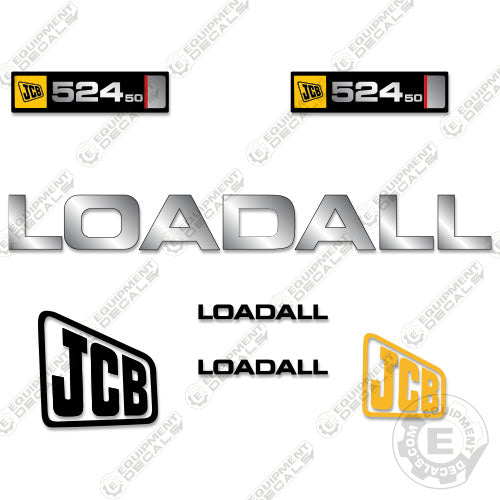 Jcb Telehandler Boom Sticker Fits JCB 524-50 Decal Kit Telehandler (2005 -2011) – Equipment Decals